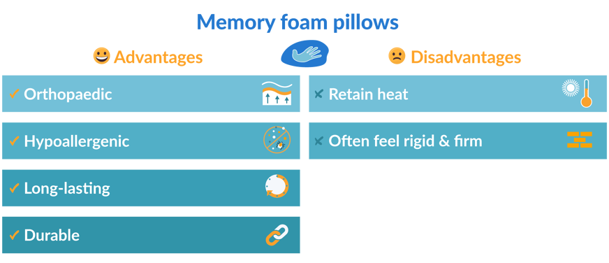 Pros and cons of memory foam pillows